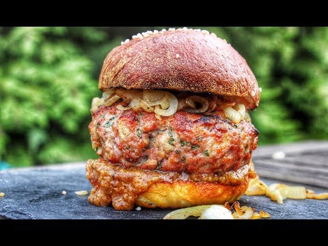 OKTOBERFESTBURGER 2.0 - WEISSWURST-BURGER - deutsches Wiesn-Grill- und BBQ-Rezept - 0815BBQ