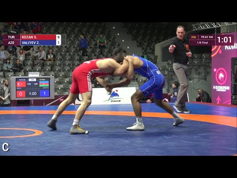 1/8 FS - 61 kg: Z. VALIYEV (AZE) df. S. KOZAN (TUR), 4-0