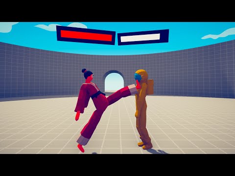 FIGHT 1vs1 Taekwondo + HP BAR ► Totally Accurate Battle Simulator TABS