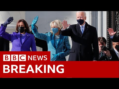 喬-拜登抵達國會大廈 - BBC News (Joe Biden arrives at Capitol - BBC News)