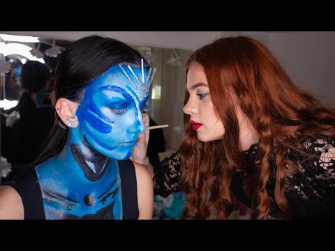 Mlada Osječanka Lucija Krstić s kistovima za šminkanje prava je umjetnica