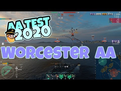 #1 MAXIMUM AA TEST vs. 3 CV Worcester World of Warships