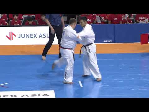 【新極真会】Court2 2ndRound19 man Andras David vs Tomohito Yukawa The 12th World Karate Championship