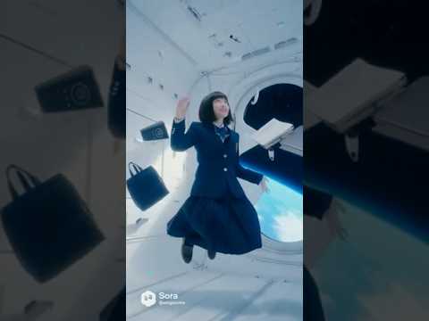 無重力空間に放たれた制服女子 #shortvideo#かわいい #美女
