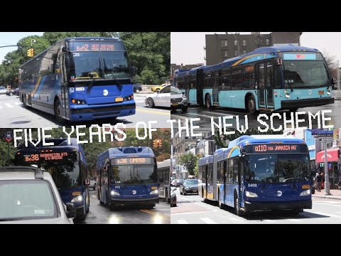 MTA NYC Bus: Five Years of the Blue and Gold "Cuomo" Scheme