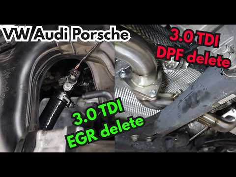 Thumbnail for VW Audi Porsche 3.0 TDI  DPF and EGR delete with silencer installation! Daily European shop life! by Tdi, Audi, Porsche, video, vide