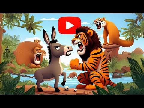 LA INTELIGENCIA CALLA Y SONRÍE - Fábula el tigre, el burro y el león 🐯🦁