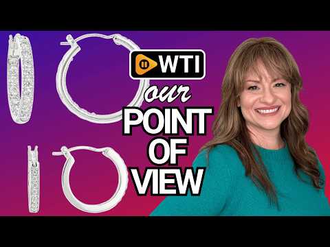JTV Sterling Silver Hoop Earrings Set for Women - Platinum- or Yellow Gold-Plated Cubic Zirconia Hoops - 2 Pairs of 12.7 mm Faux Diamond Earrings - Lightweight - WTI product video review