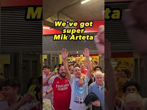 Arsenal fans chant "We've got Super Mik Arteta" after beating man city 1-0 at the Emirates + lyrics