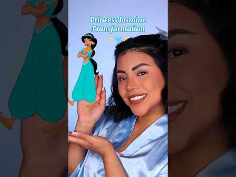 Princess Jasmine makeup using the new MINISO Disney Princess Makeup Collection 🩵✨ad. #miniso