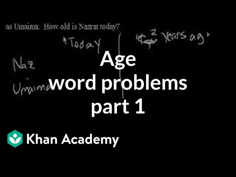Age Word Problems Part 1