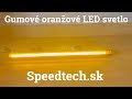 Gumové výstražné LED svetlo 12V / 24V - 48x LED oranžové (440x25x22mm) - Video Youtube