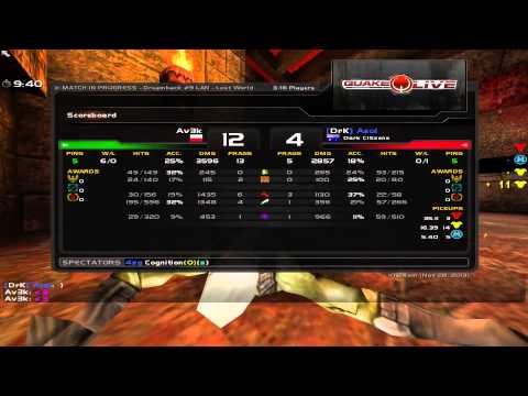 Av3k vs aeoL - DreamHack Winter 2013 Group C Round 1 (Quake Live VOD)