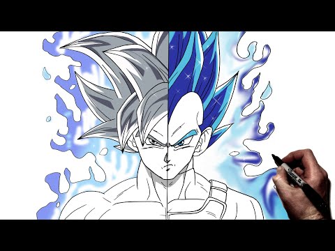 How To Draw Goku/Vegeta | Step By Step | Dragonball