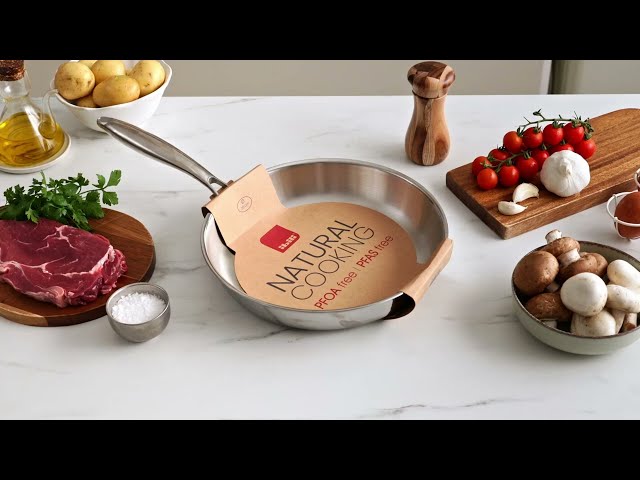 Ibili Triply Natural 28 cm Edelstahl Mehrzweckpfanne video