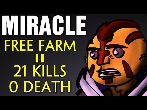 Miracle [Anti Mage] - 15 Mins Free farm = 21 Kills No Death