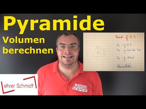 Pyramid - Calculate Volume | Mathematics - Simply Explained | Lehrerschmidt
