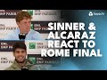Jannik Sinner Carlos Alcaraz React To Their Rome 2025 Final ️