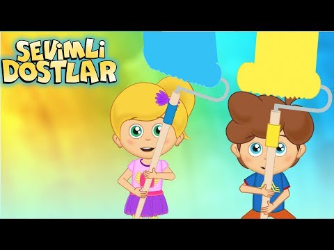 Renkleri öğreniyorum şarkısı ve fazlası - Sevimli Dostlar ile Çizgi Film Çocuk Şarkıları 2017