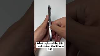 What replaced the SIM card slot on the new iPhone 14 line up? #shorts #iphone14 #apple #newfeatures