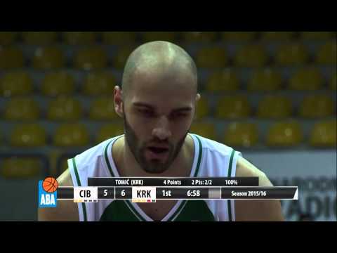 ABA Liga 2015/16, Round 24 match: Cibona - Krka (13.2.2016)