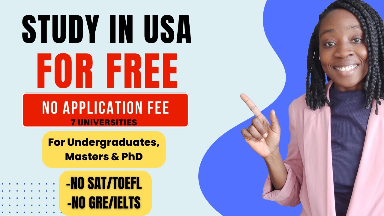 NO APPLICATION FEE, 100% SCHOLARSHIP AT THESE USA UNIVERSITIES, NO SAT, NO GRE/GMAT, NO IELTS/TOEFL