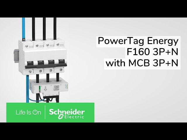 schneider electric Energiamittari din powertag flex 160a 3p/3p+n ylä