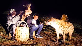 Face-To-Face with a GIANT HYENA in Ethiopia + Huge Ethiopian Street Food Tour in Harar! - YouTube
