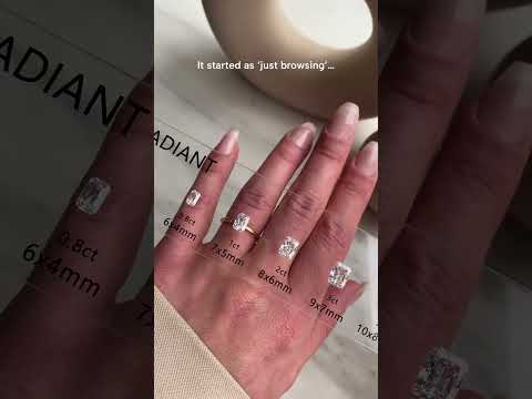 And suddenly, a 4ct radiant cut diamond was calling her name.