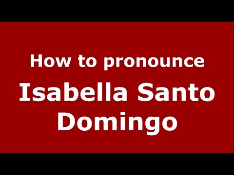 How to pronounce Isabella Santo Domingo (Colombian Spanish/Colombia)  - PronounceNames.com