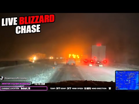 LIVE Michigan Storm Chaser | BLIZZARD WARNING | 1-2 FEET / 60MPH WINDS
