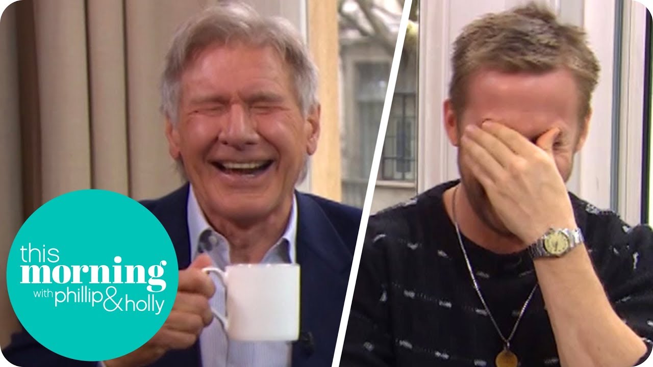 Ryan Gosling and Harrison Ford Lose It at Hilarious Interview! | This Morning - YouTube