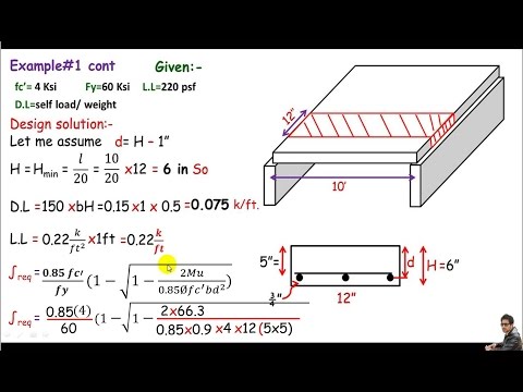 RCD:- One way slab design / design of a one way RC slab.