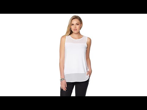 Vince Camuto Mixed Media Top