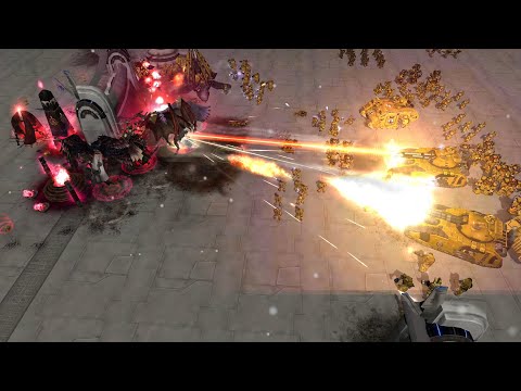 Imperial Fists & Black Templars vs Chaos Daemons - Survival - Unification Mod - WH 40K DOW Soulstorm