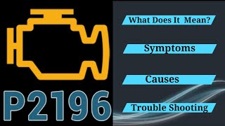 Que es obd p2196 Audi