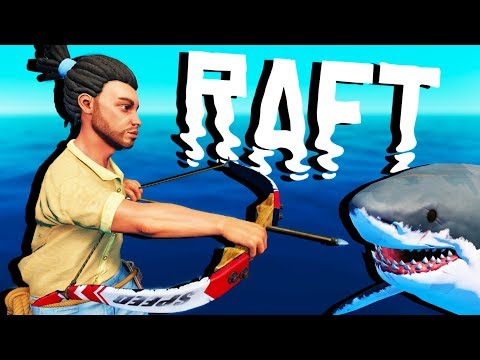 BOW and ARROW vs SHARK! - Raft Gameplay