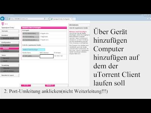 Torrent Portweiterleitung für Speedport Entry einrichten