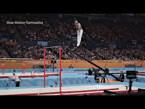 Slow Motion Mens Gymnastics Commonwealth Games Birmingham 2022 4K