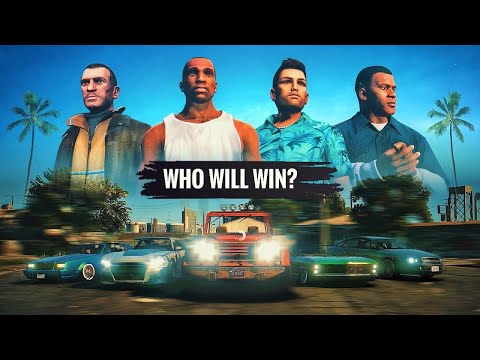 All Main GTA Characters The Big Race Contest   Who Will Win ?