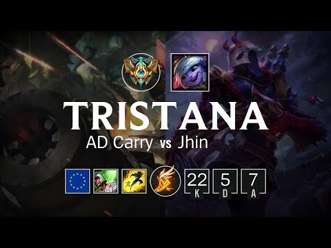 Tristana AD Carry vs Jhin - EUW Challenger Patch 8.7