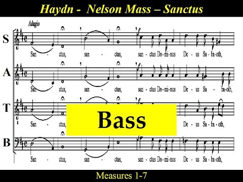 Haydn - Mass in D minor - Nelson Mass - 4 - Sanctus - Bass