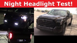 2024 Toyota Tundra Headlight Test and Night Drive