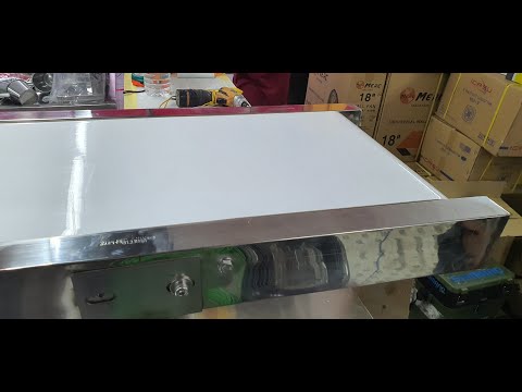 Food Grade PU White Conveyor Belt. Stainless Steel 304 Structure.