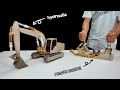 How To Make Remote Control Hydraulic Excavator From Grey Cardboard Paper By The R