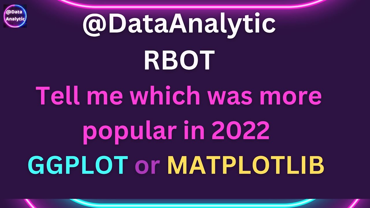 DataAnalytic RBOT ! Compare  GGPLOT andMATPLOTLIB Google Search Popularity. What is trending.