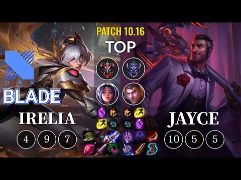 DRX Blade Irelia vs Jayce Top - KR Patch 10.16