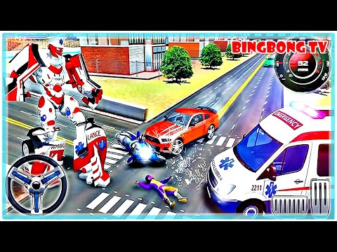 Robot City Rescue Game - Ambulance Robot City Rescue Simulator | Anroid Gameplay