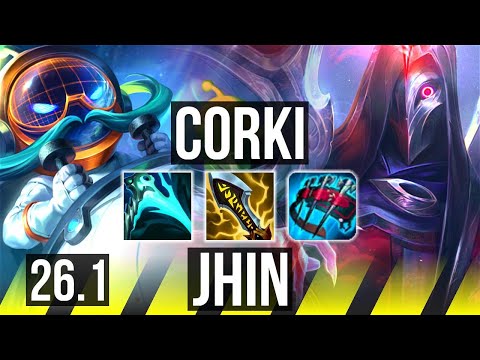 CORKI & Nautilus vs JHIN & Karma (ADC) | Good KDA: 14/1/7 | EUW Master | 26.1