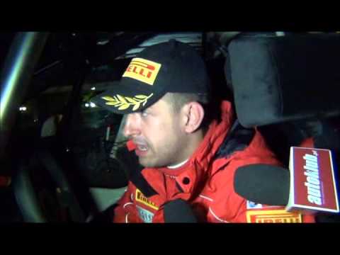 Szymon Kornicki na mecie Rajdu Dolnośląskiego 2012